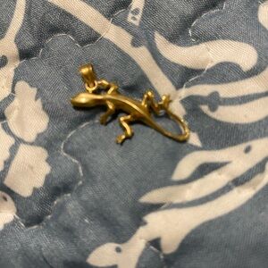 Gold Lizard Pendant